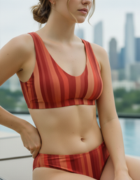 Fiery Red Pulse Padded Bikini Top