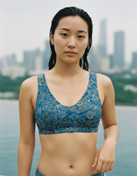Blue Aura Yuzu Padded Bikini Top