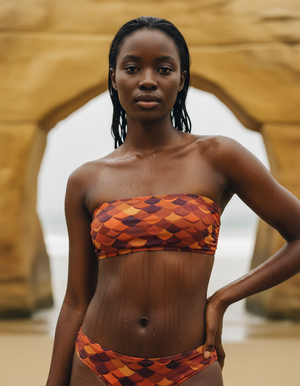 Coffee Bean Nami Bikini Top Bandeau Bikini Top — Dripper