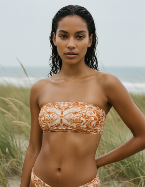 Burnt Sienna Burst bikini tops