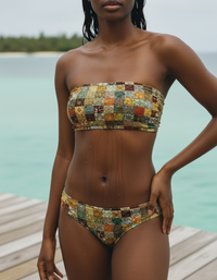 Oceanic Bliss Celeste Bandeau Bikini Top