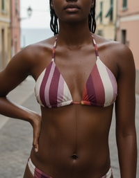 Amaranth Pulse Padded String Bikini Top
