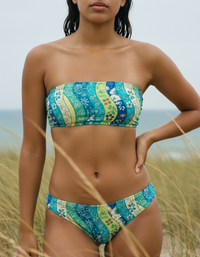 Turquoise Hikari Bandeau Bikini Top