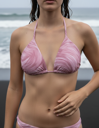 Millennial Pink Lumina Padded String Bikini Top