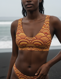 Citrus Orange Hikari Padded Bikini Top