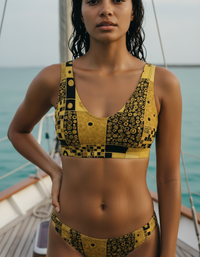 Yellow Aureate Padded Bikini Top