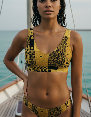 Yellow Aureate Bikini Top Padded Bikini Top — Dripper