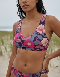 Hot Pink Koi Padded Bikini Top