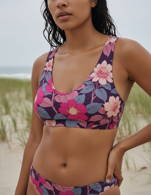 Hot Pink Koi bikini tops