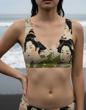 Runway Chartreuse Yume Bikini Top Padded Bikini Top — Dripper
