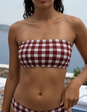 Coffee Bean Meadow bikini tops