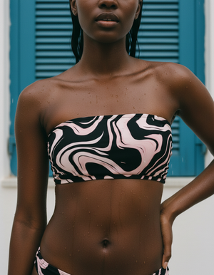 Millennial Pink Eclipse Bikini Top Bandeau Bikini Top — Dripper