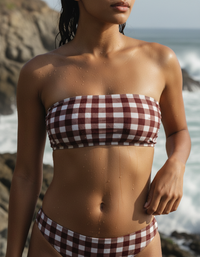 Millennial Pink Meadow Bandeau Bikini Top