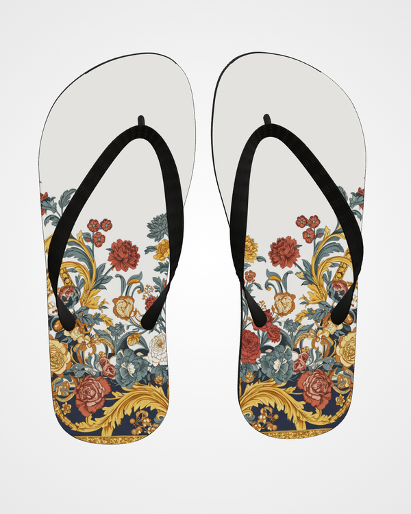 Silk Bloom flip flops