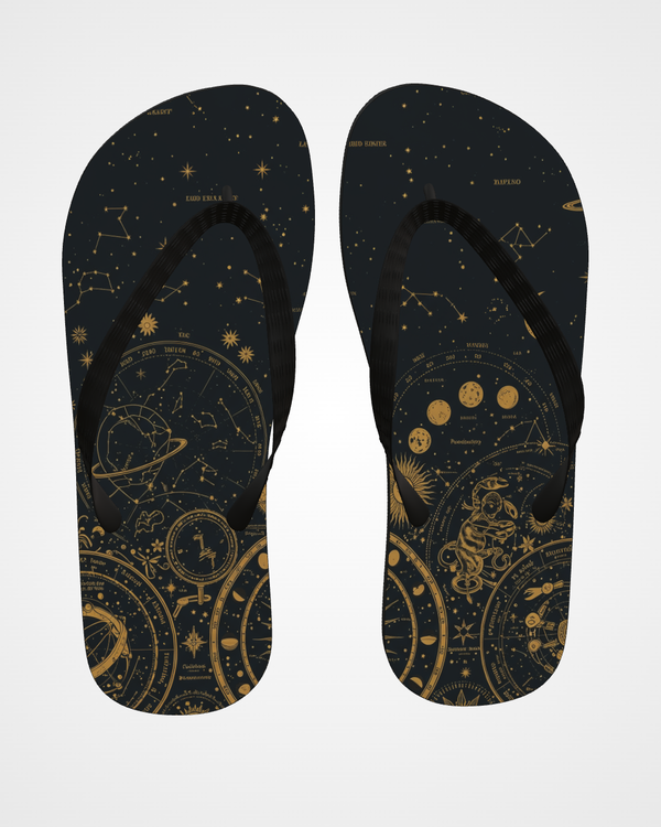 Celestial Atlas flip flops
