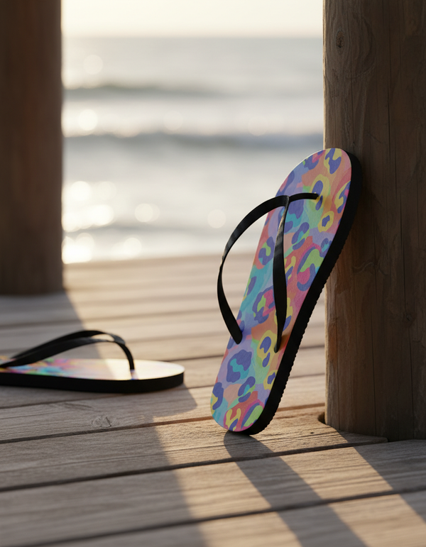 Leopard Collection flip-flops