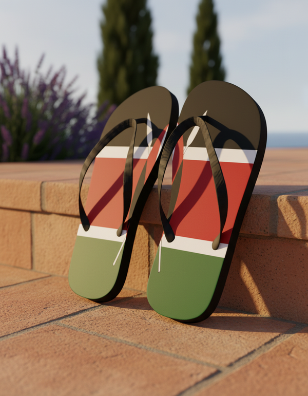 Kenyan Flag flip-flops