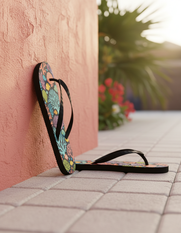 Coral Collection flip-flops