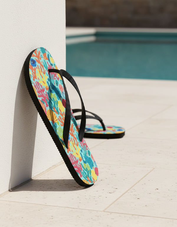 Coral Collection flip flops