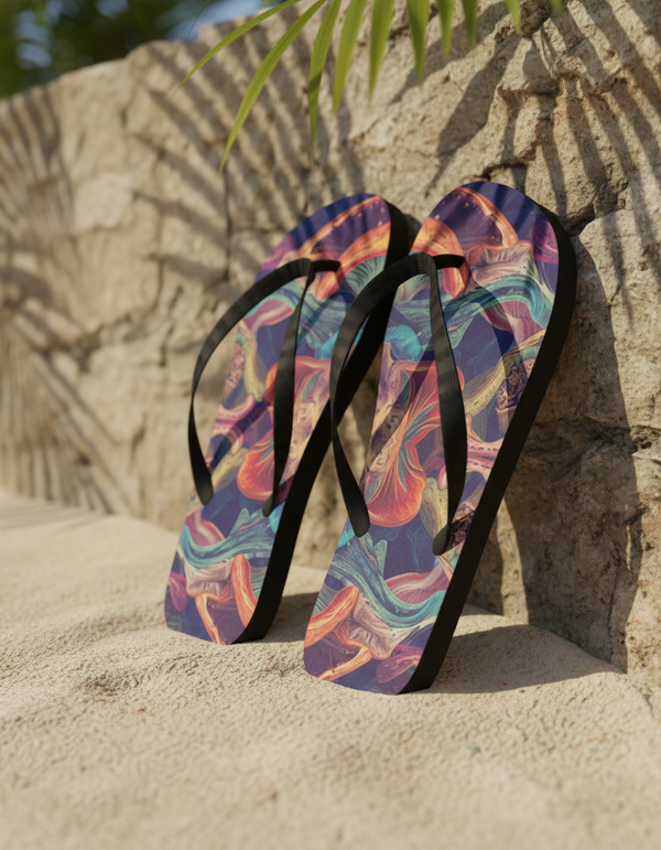 Mushroom Collection flip flops