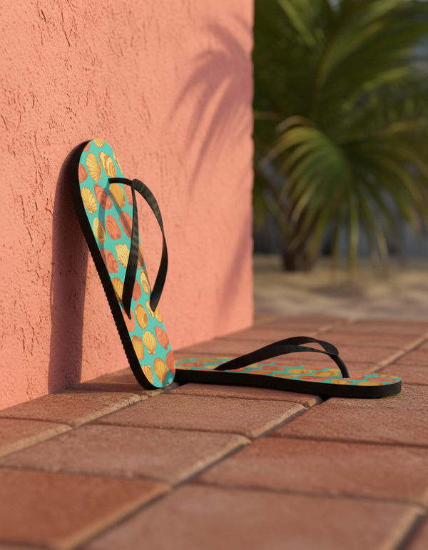 Seashell Collection flip flops