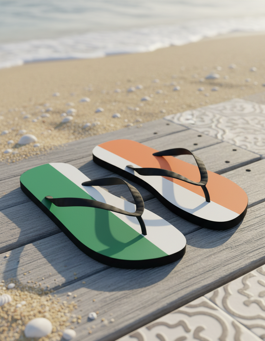 Emerald flip flops — view 1 of 2