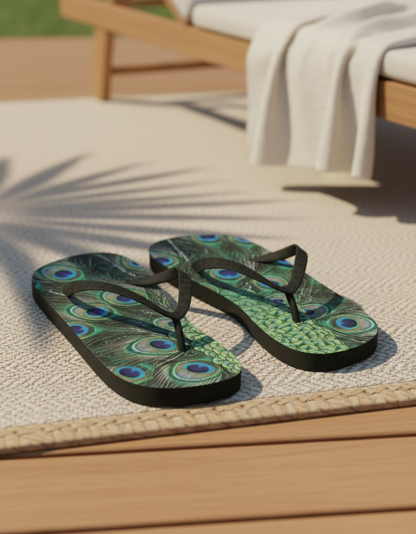 Peacock Collection flip-flops