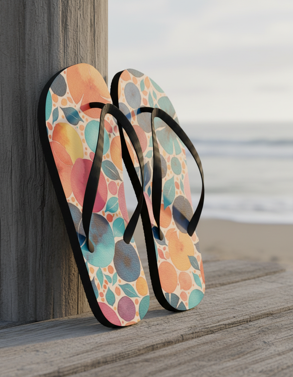 Watercolor Collection flip-flops