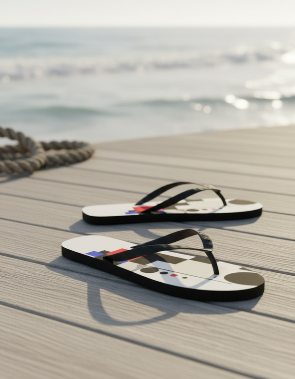 Suprematist Geometry flip-flops
