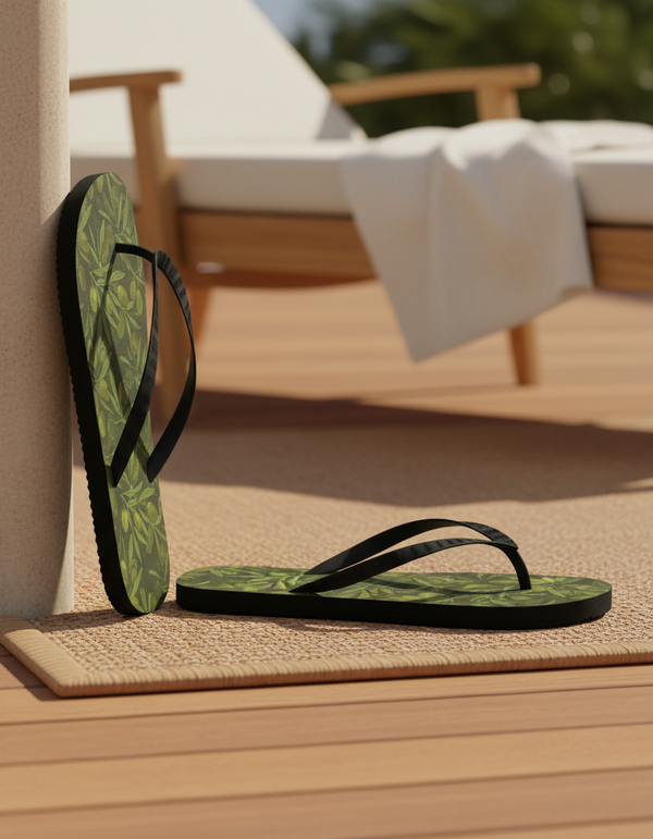 Olive Collection flip-flops