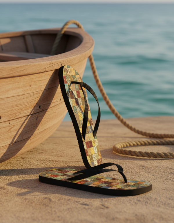 Starlit Waves Flip Flops