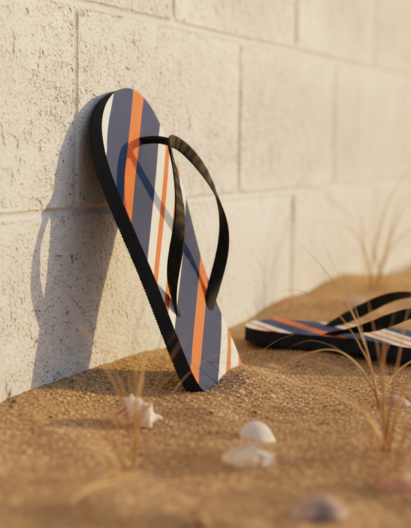 Stripe Collection flip-flops