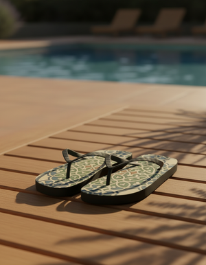 Colorful Mosaic Zahara Flip Flops