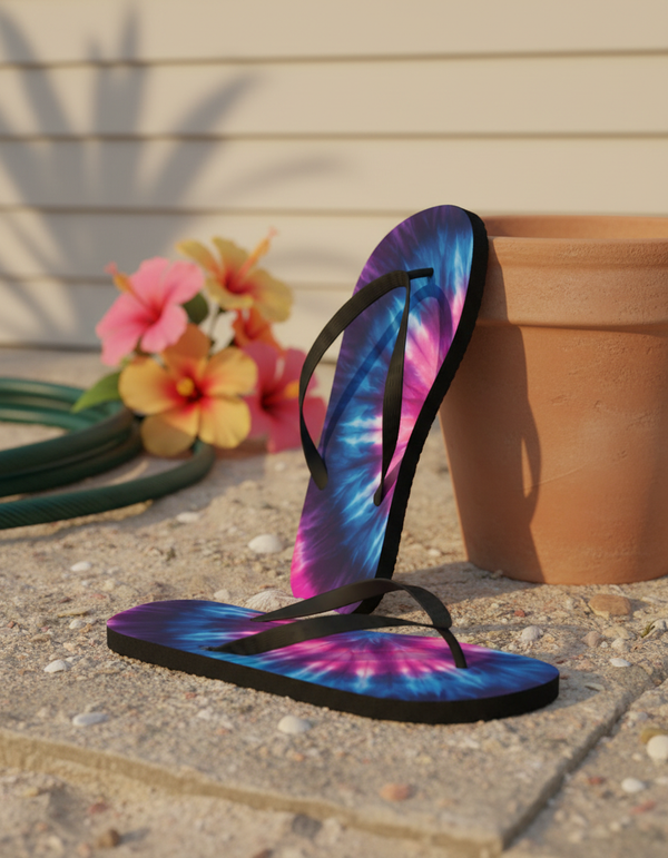 Tie-dye Collection flip flops