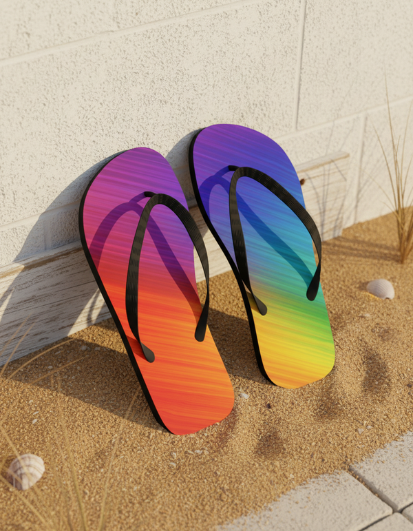 Rainbow Collection flip flops