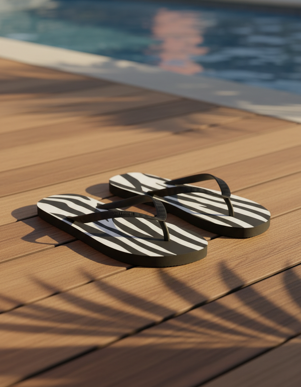 Zebra Collection flip-flops