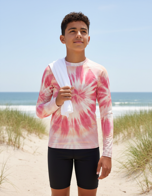Millennial Pink Nebula Youth Rash Guard bikini — Dripper
