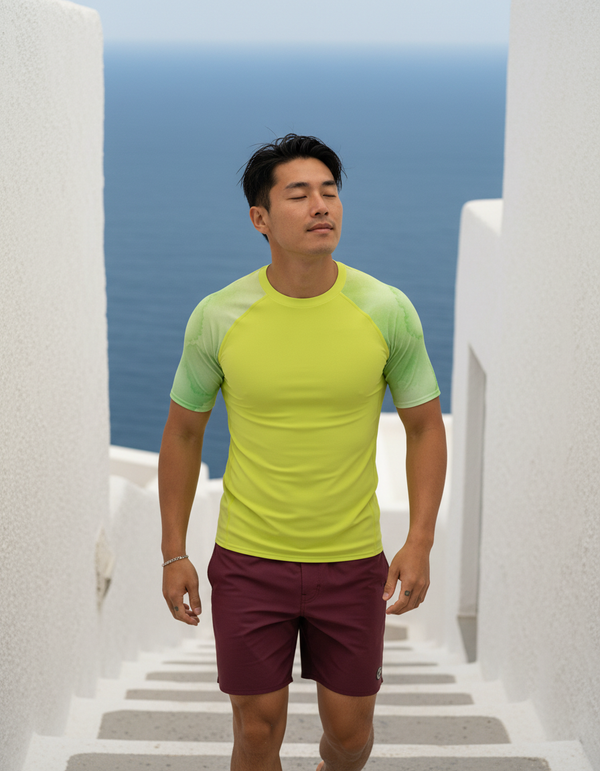 Men's Watercolor Rash Guard