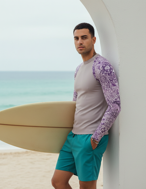 Burnished Lilac Riad Rash Guard Men's Rashguard — Dripper