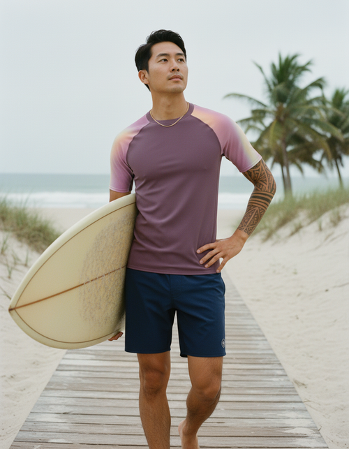 Marble men's short-sleeve rashguards — Dripper