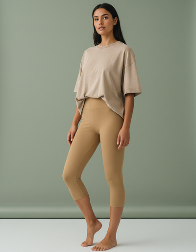 Camel Capri Yoga Leggings capri yoga leggings