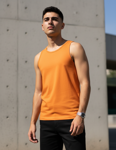 Men's Orange Tank Top tank top