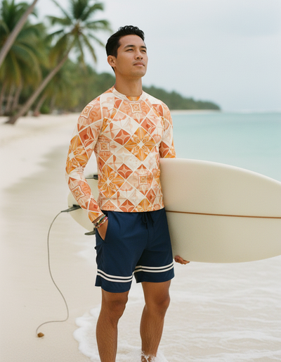 Men's Muskmelon Poppy rash guard