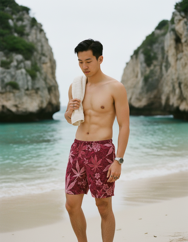 Men's Japanese Asanoha Swim Trunks