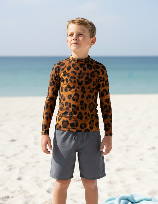 Leopard Collection kids rashguards