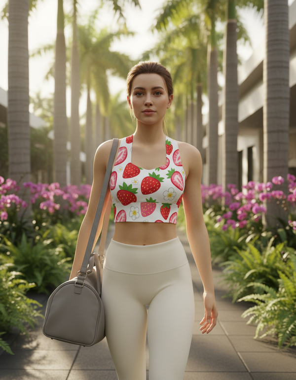 Strawberry Collection longline sports bras