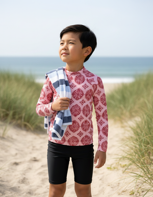 Kids Millennial Pink Yuki kids rashguards