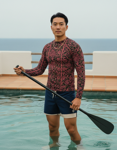 Men's Hot Pink Tana rash guard