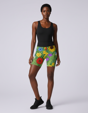Petal Yoga Shorts Yoga Shorts — Dripper