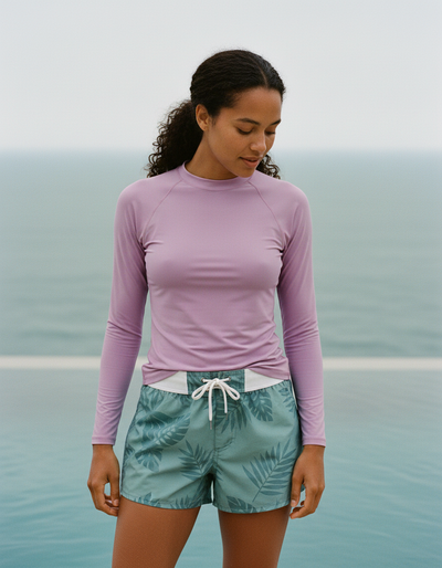 Women's Lavender rash guard